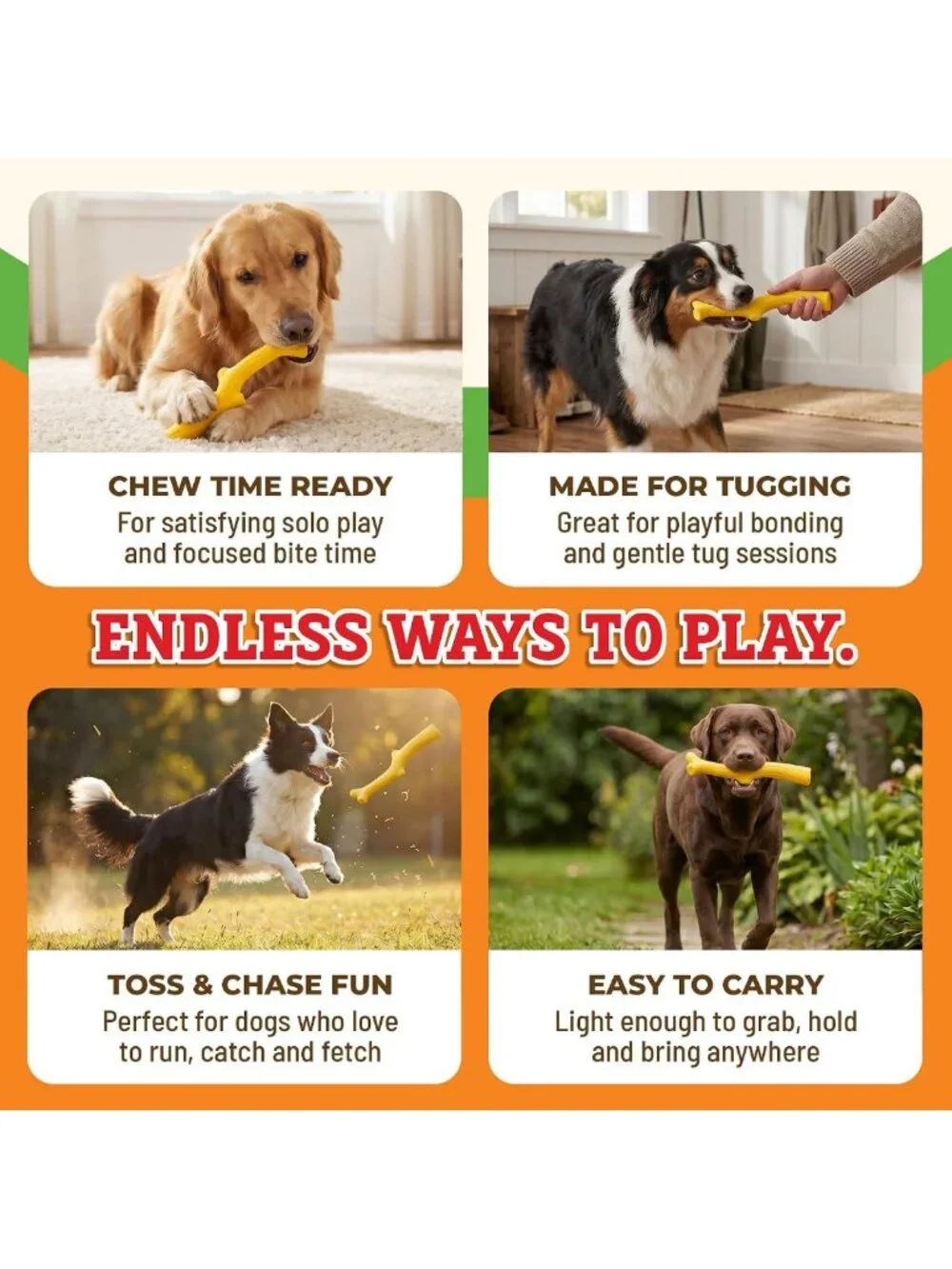 Durable Chicken Flavored Dog Chew Toy for Aggressive Chewers - Perfect for
